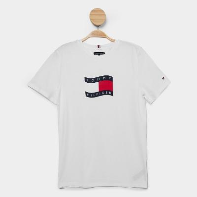 Camiseta Infantil Tommy Hilfiger Wavy Flag Menino