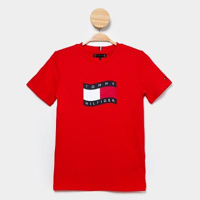 Camiseta Infantil Tommy Hilfiger Wavy Flag Menino