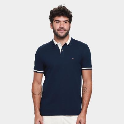 Camisa Polo Tommy Hilfiger Contrast Collar Block Masculina