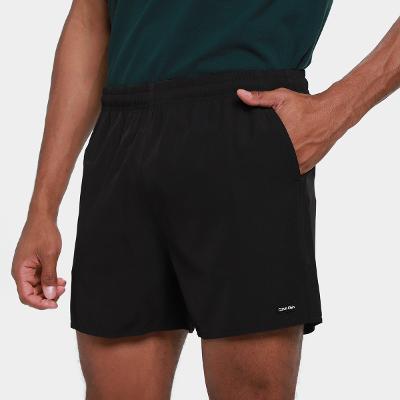 Shorts Calvin Klein Liso Com Logo Lateral Masculino