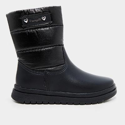 Bota Infantil Pampili Flora Linho Menina