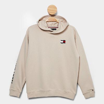 Moletom Infantil Tommy Hilfiger Wavy Flag Hoodie Menino