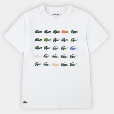 Camiseta Infantil Lacoste Croc Grid Menino
