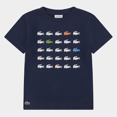 Camiseta Infantil Lacoste Croc Grid Menino