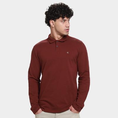 Camisa Polo Manga Longa Calvin Klein Regular Masculina