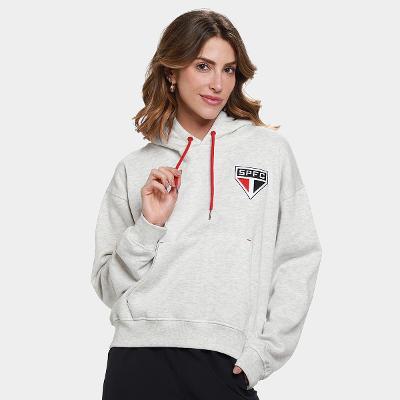 Moletom São Paulo C/ Capuz Feminino