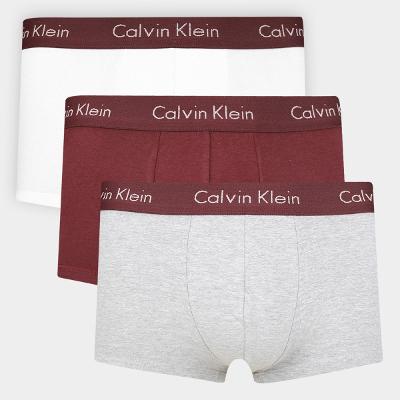 Kit Cueca Calvin Klein Low Rise Trunk Com 3 Peças