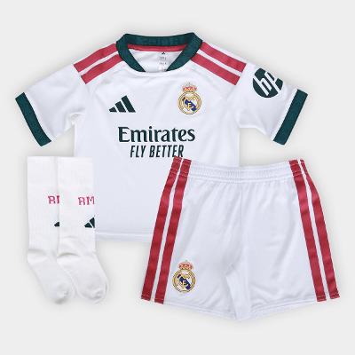 Kit Infantil Real Madrid Home 26/27 s/n Torcedor Adidas