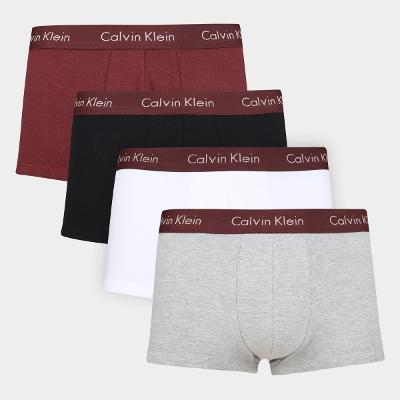 Kit Cueca Calvin Klein Low Rise Trunk Com 4 Peças