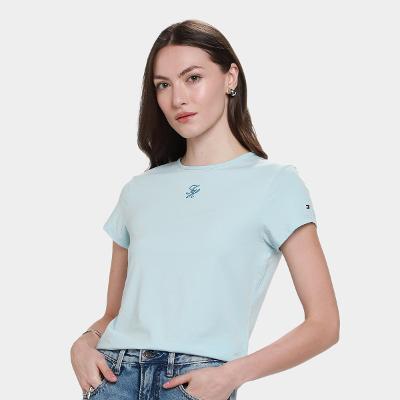 Camiseta Tommy Hilfiger Script Slim Feminina