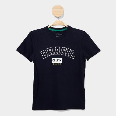 Camiseta Infantil Calvin Klein Copa Brasil Menino