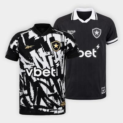 Kit Camisa Botafogo IV e II 25/26 s/n Torcedor Reebok Masculina