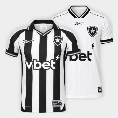 Kit Camisa Botafogo I e III 25/26 Torcedor Reebok Masculina