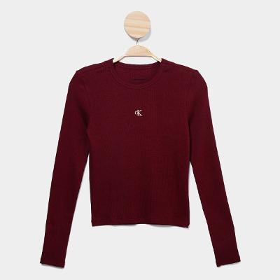 Blusa Manga Longa Infantil Calvin Klein Ribana Menina