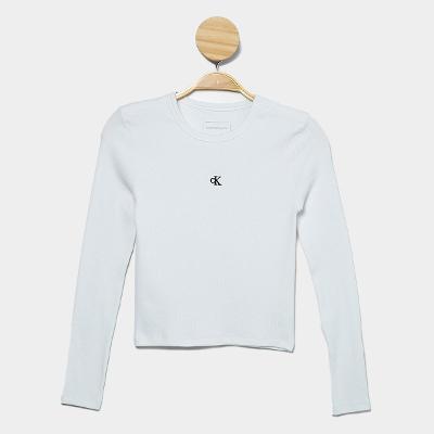 Blusa Manga Longa Infantil Calvin Klein Ribana Menina