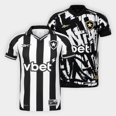 Kit Camisa Botafogo I e IV 25/26 s/n Torcedor Reebok Masculina