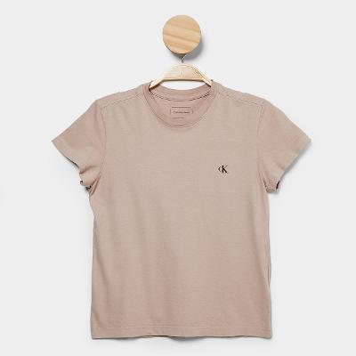 Camiseta Infantil Calvin Klein Monogram Menina