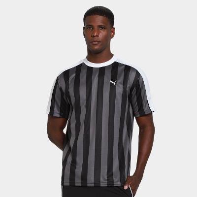 Camiseta Puma Relaxed Striped Football Jersey Masculina
