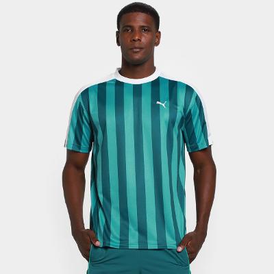Camiseta Puma Relaxed Striped Football Jersey Masculina