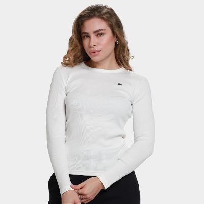 Camiseta Manga Longa Lacoste Core Essentials Feminina