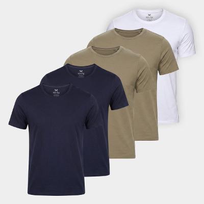 Kit Camiseta Hering Slim C/ 5 Masculina