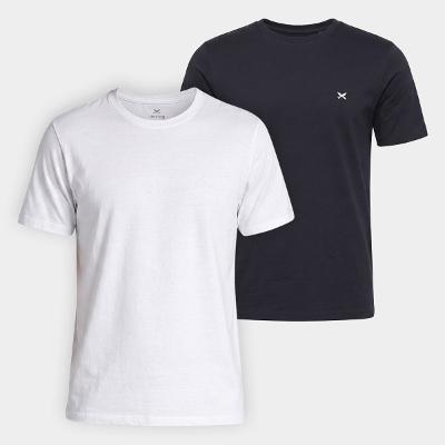 Kit Camiseta Hering Slim Bordado C/ 2 Masculina