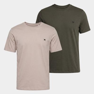 Kit Camiseta Hering Slim Bordado C/ 2 Masculina