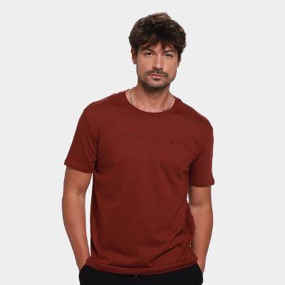 Camiseta Calvin Klein Embossed Bordado Masculina