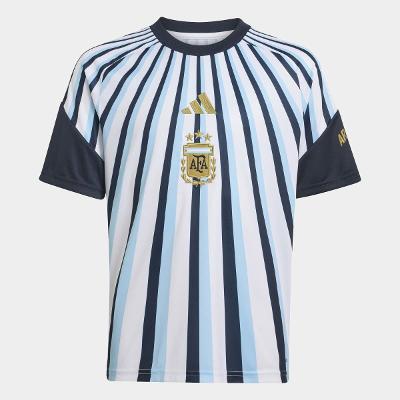 Camisa Seleção Argentina Infantil Pré-Jogo 2026 Adidas