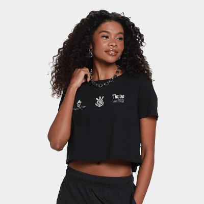 Cropped Oversized Corinthians  Feminino