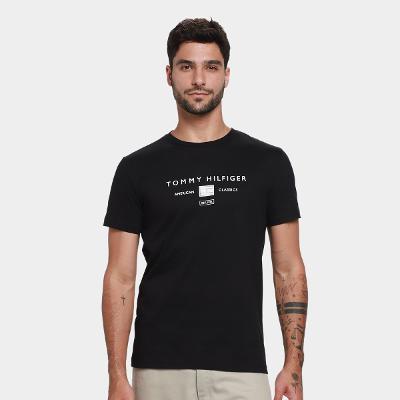 Camiseta Tommy Hilfiger Brand Love Mono Stack Masculina