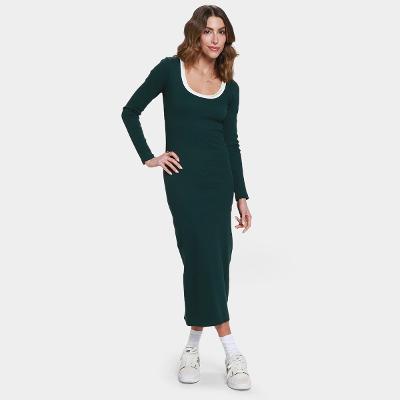 Vestido Manga Longa Calvin Klein Ribana