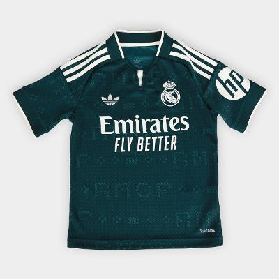 Camisa Infantil Real Madrid Away 26/27 s/n Torcedor Adidas