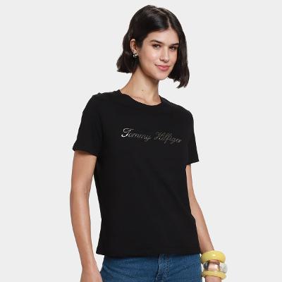 Camiseta Tommy Hilfiger Jersey Gr Foil Feminina