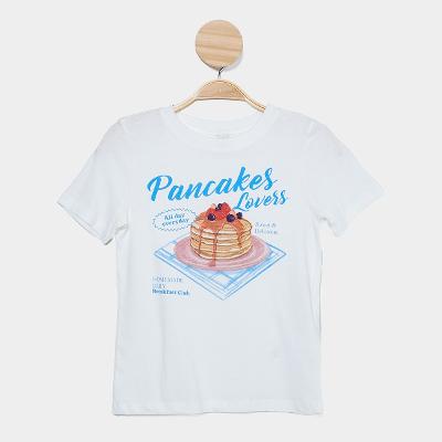 Blusa Infantil Hering Kids Básica Coração Feminina