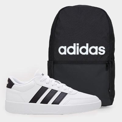 Kit Tênis Adidas Breaknet + Mochila Adidas Clássica Logo Linear 22.75L