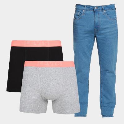 Kit Cueca Boxer Levi's C/ 2 Peças + Calça Levi´s 514® Straight Masculino