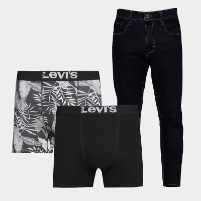 Kit Cueca Boxer Levi's C/ 2 Peças + Calça Jeans Levi´s Slim Taper Masculina