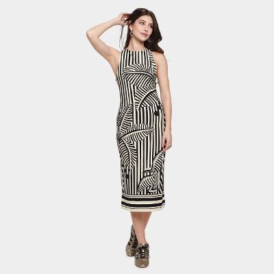 Vestido Farm Midi Listra Tropical