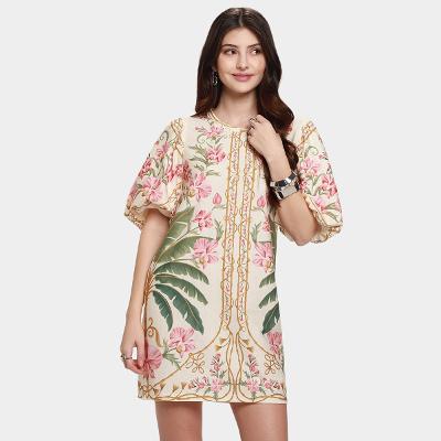 Vestido Farm T-Shirt Floral Nusa