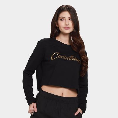 Cropped Manga Longa Corinthians Feminino