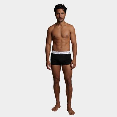 Kit Cueca Calvin Klein Rise Trunk Icon Cotton Com 3 Peças