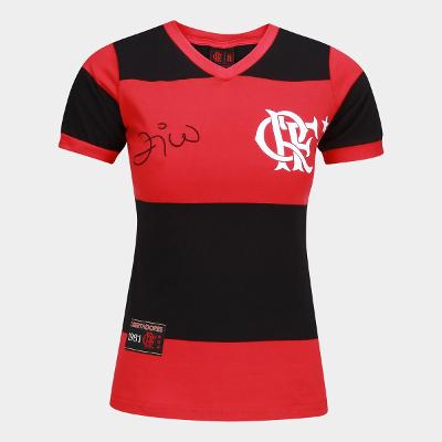 Camiseta Flamengo Libertadores 81 Zico Feminina