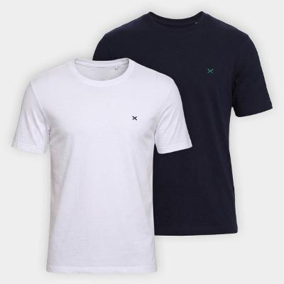 Kit Camiseta Hering Slim Bordado C/ 2 Masculina