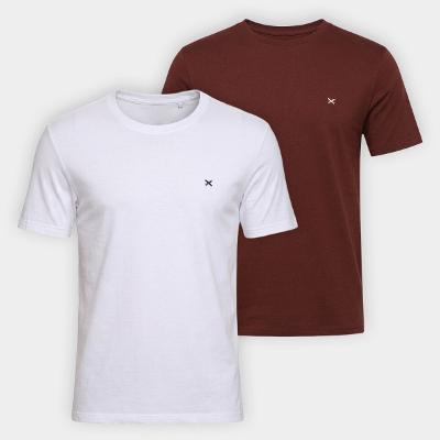 Kit Camiseta Hering Slim Bordado C/ 2 Masculina