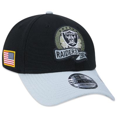 Bone New Era 39THIRTY Las Vegas Raiders Salute To Service 2022 Stretch Fit