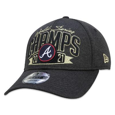 Bone New Era 9FORTY Atlanta Braves Campeao World Series Champions 2021 Locker Room