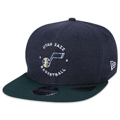 Bone New Era 9FIFTY Original Fit Snapback NBA Utah Jazz Core Aba Reta Azul