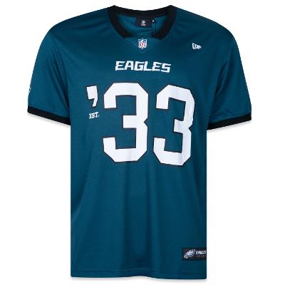 Camiseta New Era Jersey NFL Philadelphia Eagles Core Manga Curta