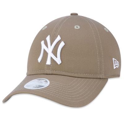 Bone New Era Feminino 9TWENTY Strapback MLB New York Yankees Aba Curva Caqui